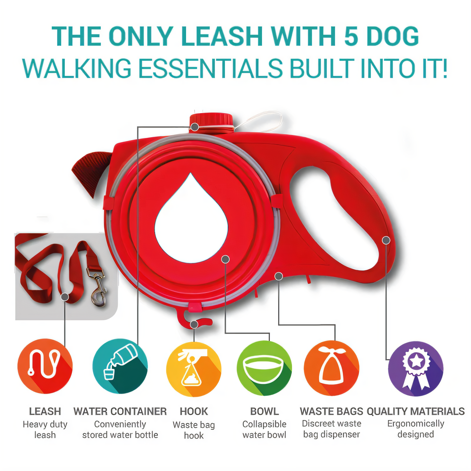 myLeash™ - 5 in 1 Dog Leash